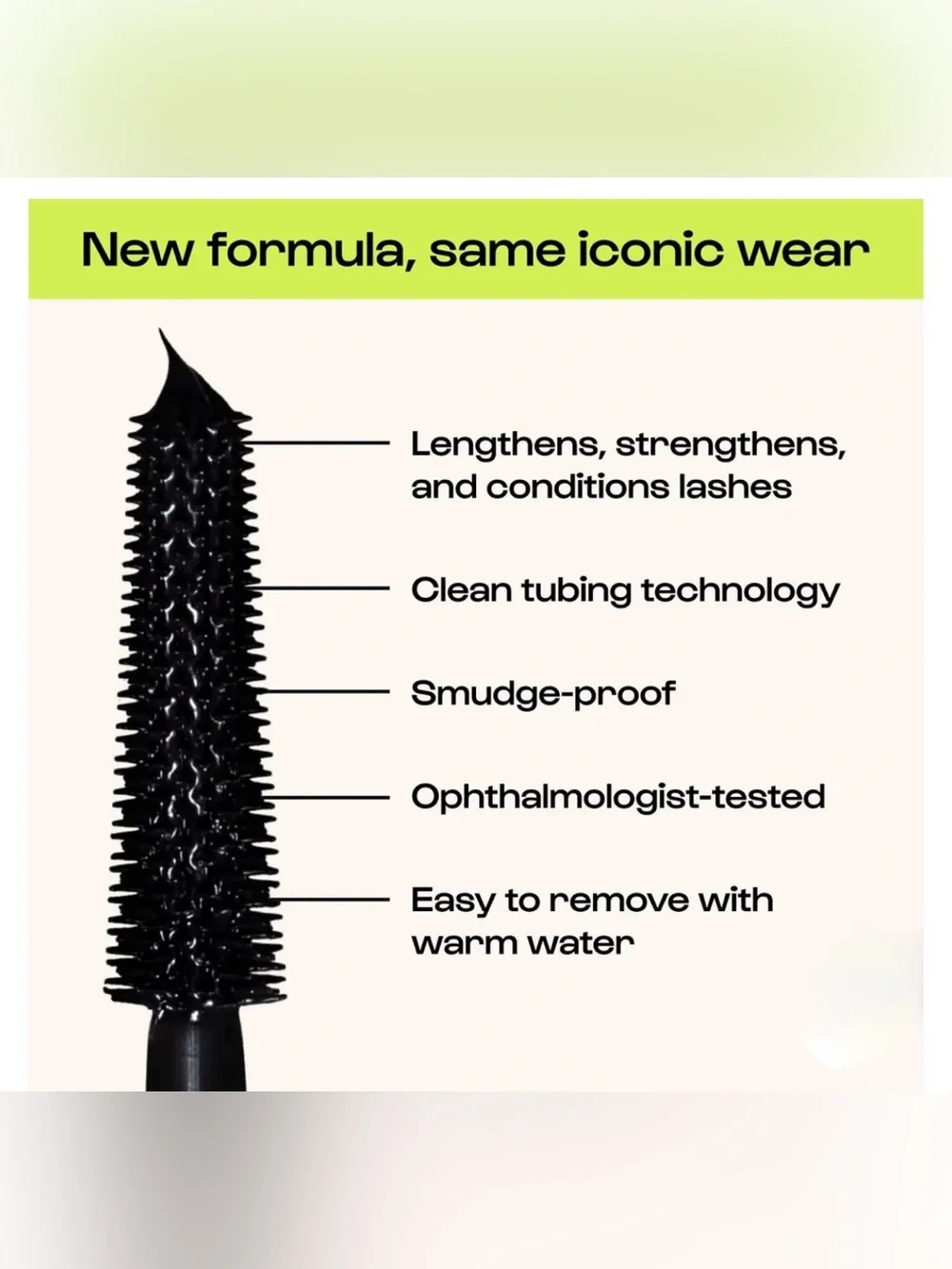 NWT. alleyoop Go the Distance Lengthening & Strengthening Tubing Mascara - Black